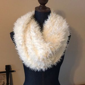 Faux fur infinity scarf